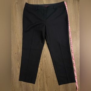 Navy blue cropped trousers, size 16